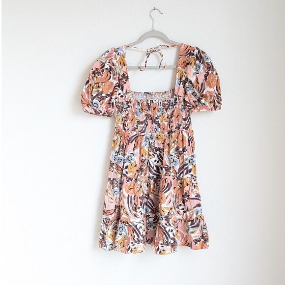 NWT Free People Girl and The Sun Floral Cotton Mini Dress, size L - Picture 3 of 8